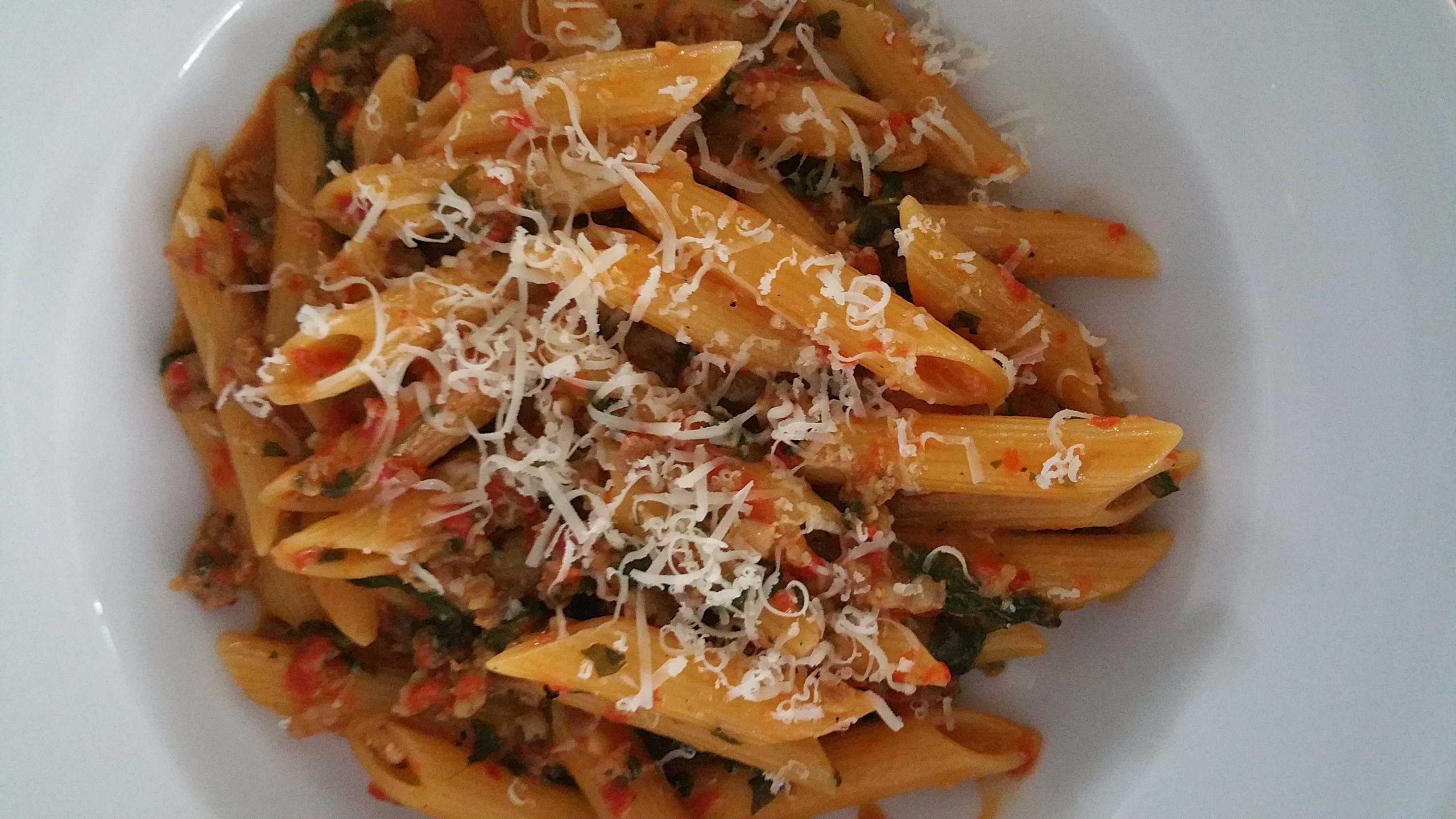 One Pot Roasted Red Pepper and Sausage Pasta - Finding Faith's Future